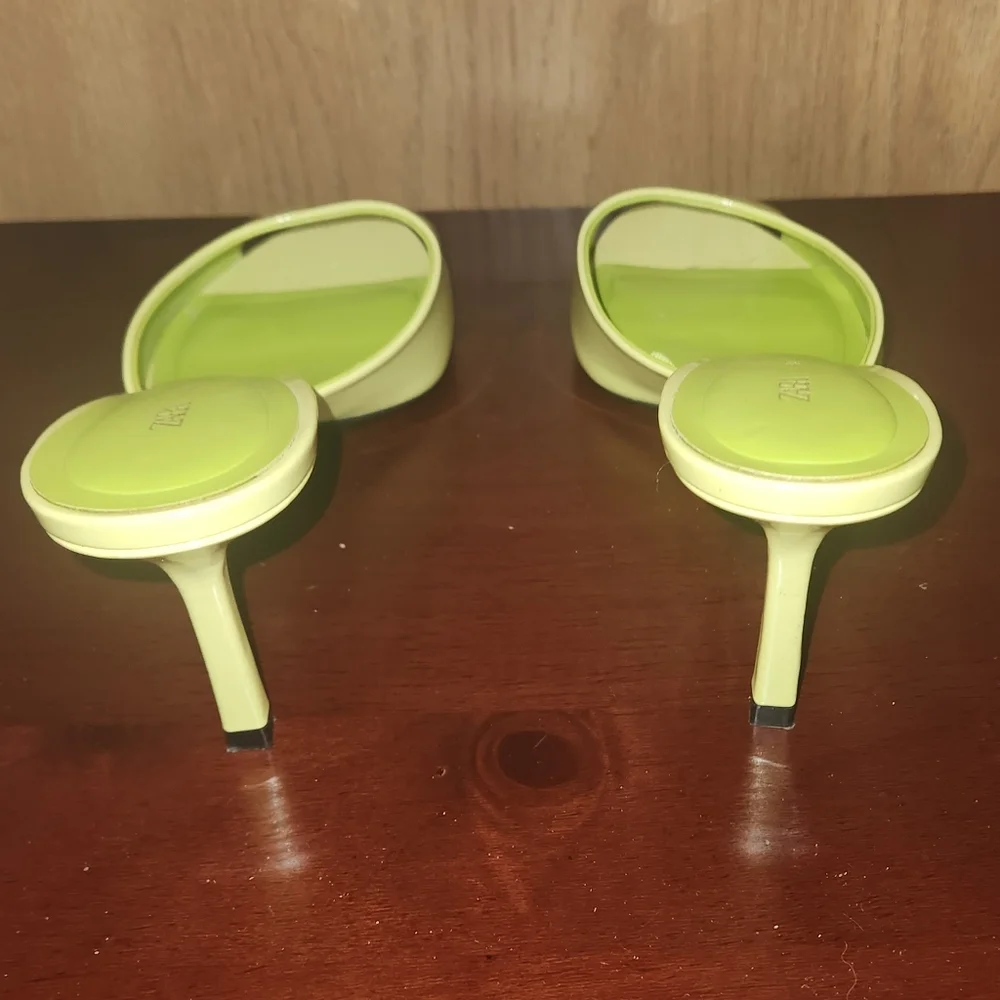 Stylish Lime Green Women's Zara Kitten Mules Size EU 40/ US 9 - 9.5 - Picture 7 of 10